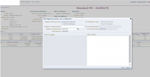 Standard PO – Edit Shipment Line (Note) - Suppliers Portal - Manage all in ONE place - Unitask